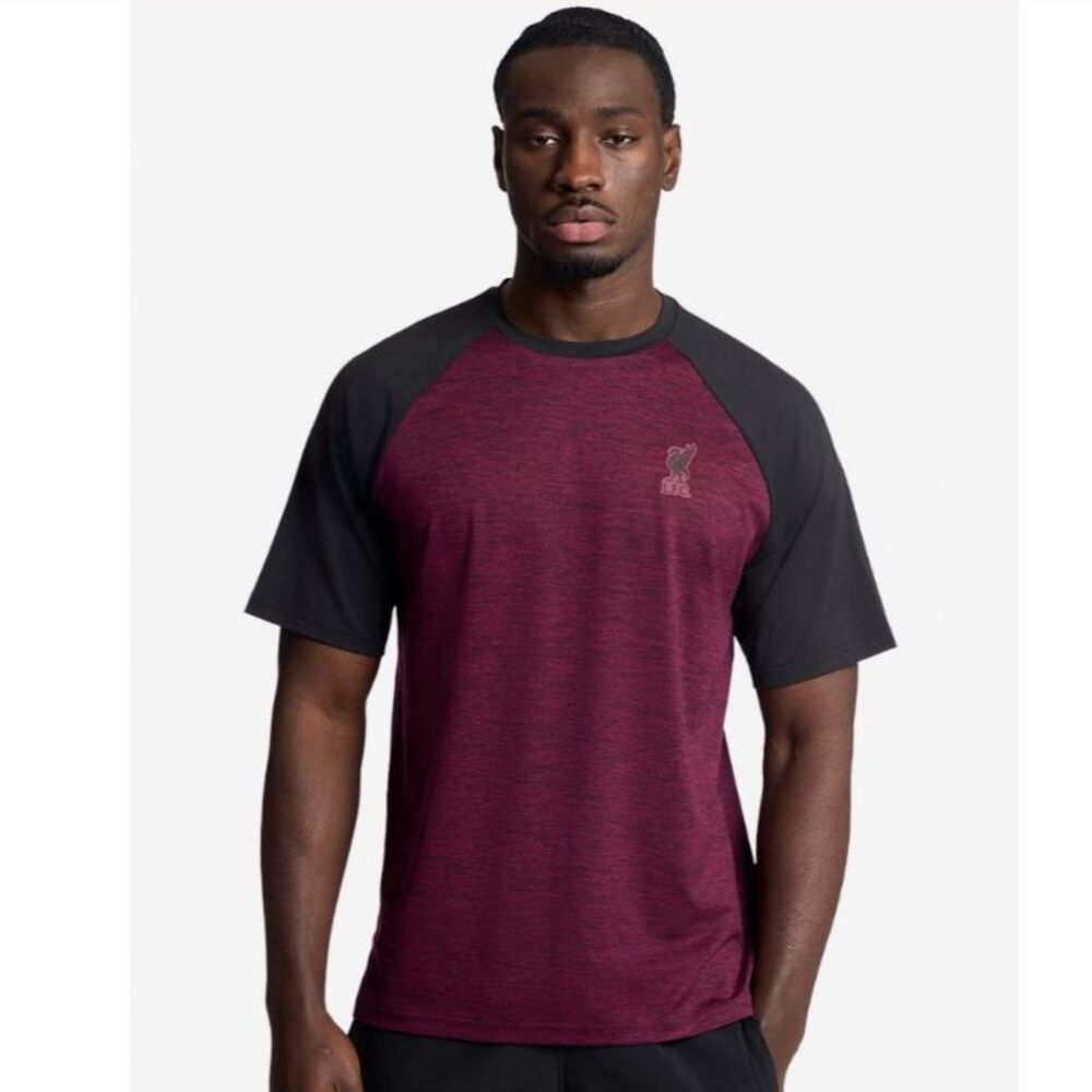 Liverpool FC Marl Raglan Tee Large NWT Red Black Short Sleeve Shirt